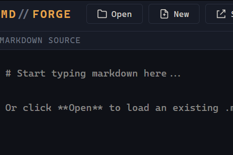 MD Forge project screenshot